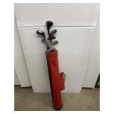 Vintage Club Case with Clubs see Pics