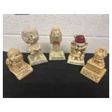5 Vintage Russ Berrie figurines funny figures