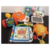 Group of vtech and leap frog toys