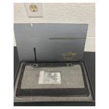 Black bling license plate cover
