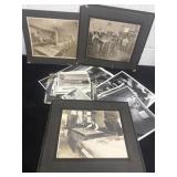 Group of black and white photos