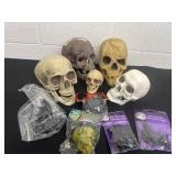 Group of skulls with mini creatures