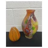 Large Murano art glass vase 11ï¿½ and 6ï¿½