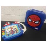Spider Man box and marvel learning book