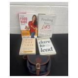 Group of bank hari books and Brene brown and
