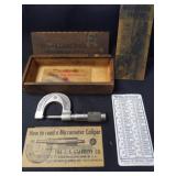 Antique tool Brown and Sharp micrometer caliper