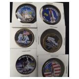 group of colorized Kennedy half dollars as a