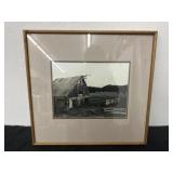 21x22 Barn Print in wood Frame