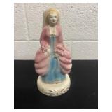 Colonial Ceramic Figurine Lamp bottom Lady and