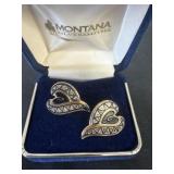 Montana Silversmiths heart-shaped earrings