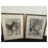 15ï¿½x12ï¿½ 2 wildlife picture framed signed and
