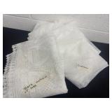 Pieces of lace and lace curtains