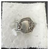 Silver plated non tarnish size 7 spoon ring