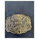 Pete belt buckle