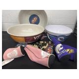 Team coozies and team bowls