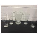 Nra glass pitcher with 4 glasses