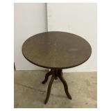 Nice Clean Round Wood Four Leg Placement Table