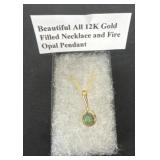 Beautiful all 12k gold filled necklace and fire