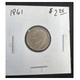 1961 silver dime
