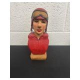 8.5ï¿½ hand carved wood figurine by local artist