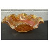 Carnival glass candy dish 9ï¿½x3ï¿½