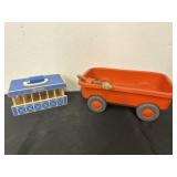 Breyer Horse Stable with Green Toys Wagon