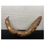 Art gourd carved and covered in  metal 24?