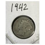 1942 Mercury Dime