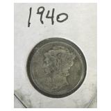 1940 Mercury Dime