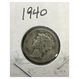 1940 Mercury Dime