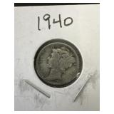 1940 Mercury Dime