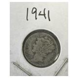 1941 Mercury Dime