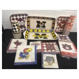 Large box of college team party napkins and