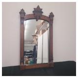 Vintage wood framed mirror