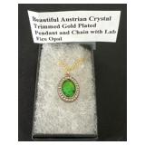 Beautiful Austrian Crystal Trimmed Gold Plated