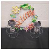 Solor lights hummingbird welcome yard decor