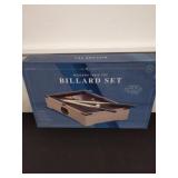 Wooden tabletop billiard set