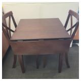 Drop Leaf table 2 chairs
