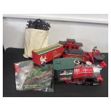 Christmas train with tracks