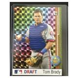 Tom Brady MLB Draft prism promo rookie card