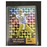 Tom Brady 1996 gold prism rookie Michigan