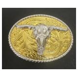 Long horn Western Cowboy belt buckle