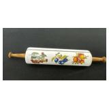 Wood rolling pin that holds a recipes