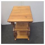 Wood end table