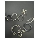 Group of bead bracelets