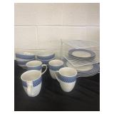 16pc H2k  home to kitchen plates, bowls and cups