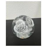 4ï¿½ vintage art glass paperweight,