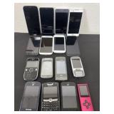 Group of untested cellphones