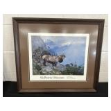 Matted and Framed Carl Rungius Elk Painting ï¿½The