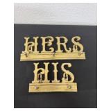 10ï¿½ and 6.5ï¿½ metal his and her hooks